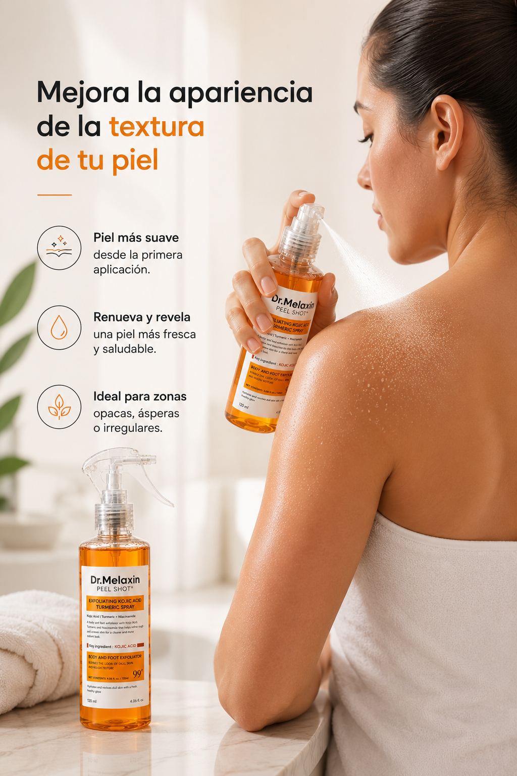 Dr. Melaxin Peel Shot – El Borrador de Zonas Oscuras y Ásperas